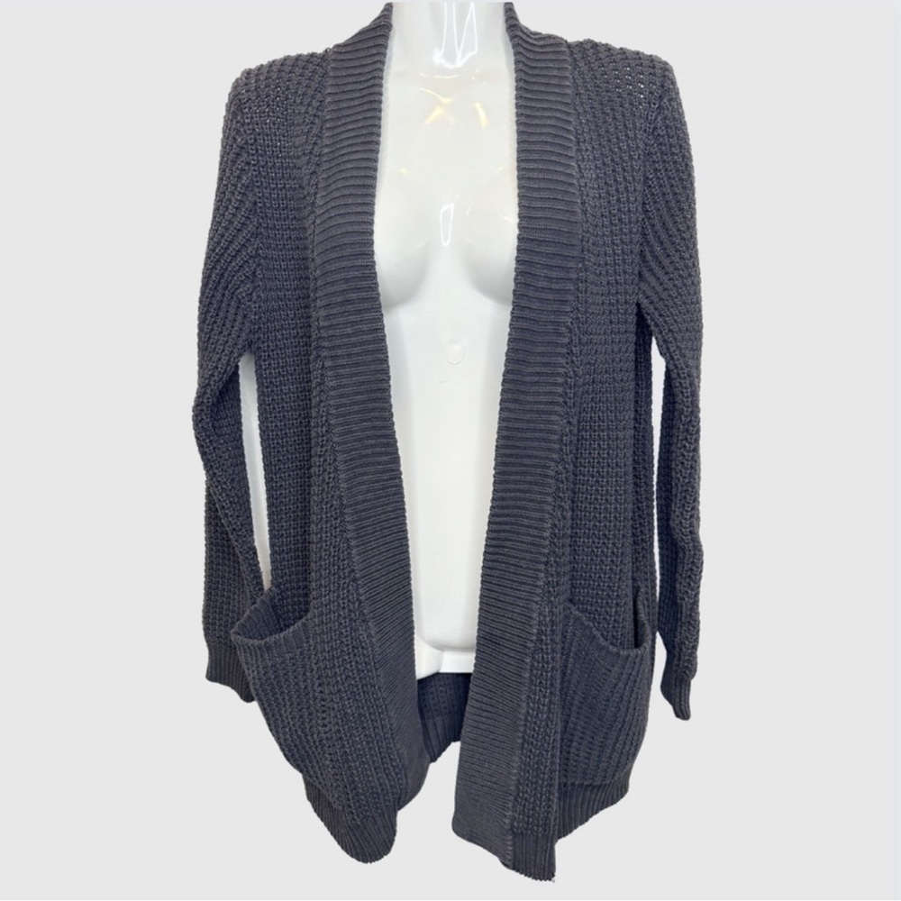 LINE the Label Chunky Knit Oversized Slouchy Cardigan Linen Cotton Blend